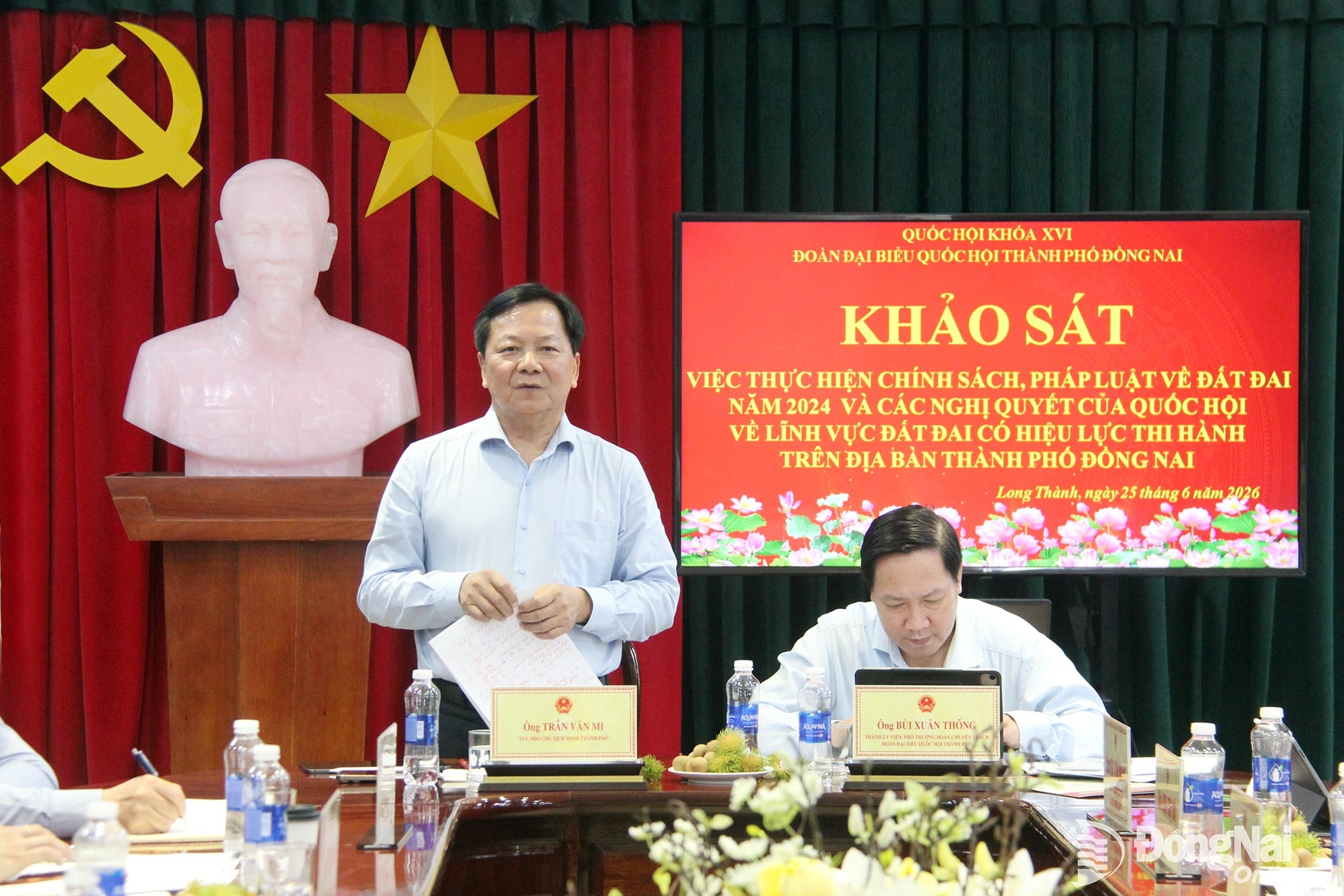 Đoàn đại biểu Quốc hội thành phố Đồng Nai khảo sát việc thực hiện chính sách pháp luật về đất đai
